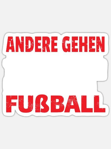 Fußballzubehör Geschenkidee Fußballfan - Sticker Größe S (10 x 10 cm) - Mattweiß