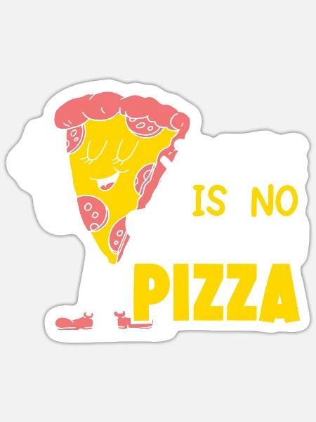 Pizza Esser Peperoni Pizza Liebhaber Italienisches Essen - Sticker Größe S (10 x 10 cm) - Mattweiß