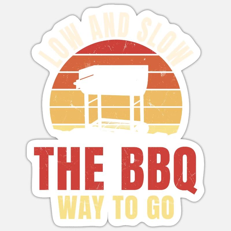 Great BBQ lover design - Sticker size S (10 x 10 cm) - white matte