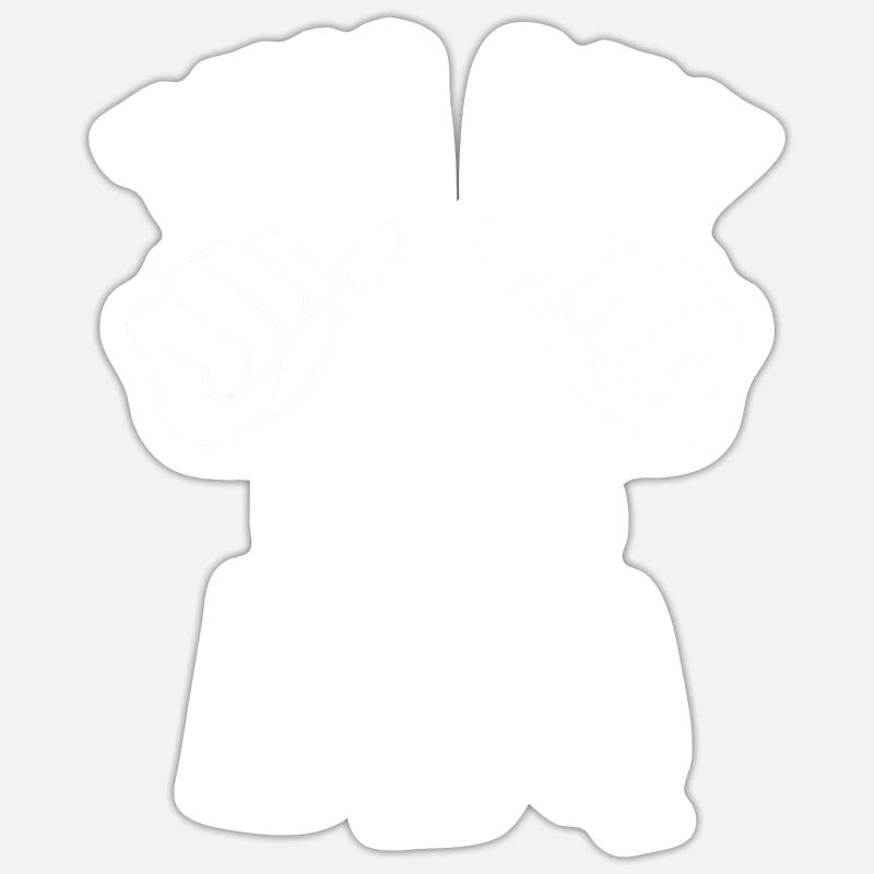 This guy loves BBQ - Sticker size S (10 x 10 cm) - white matte