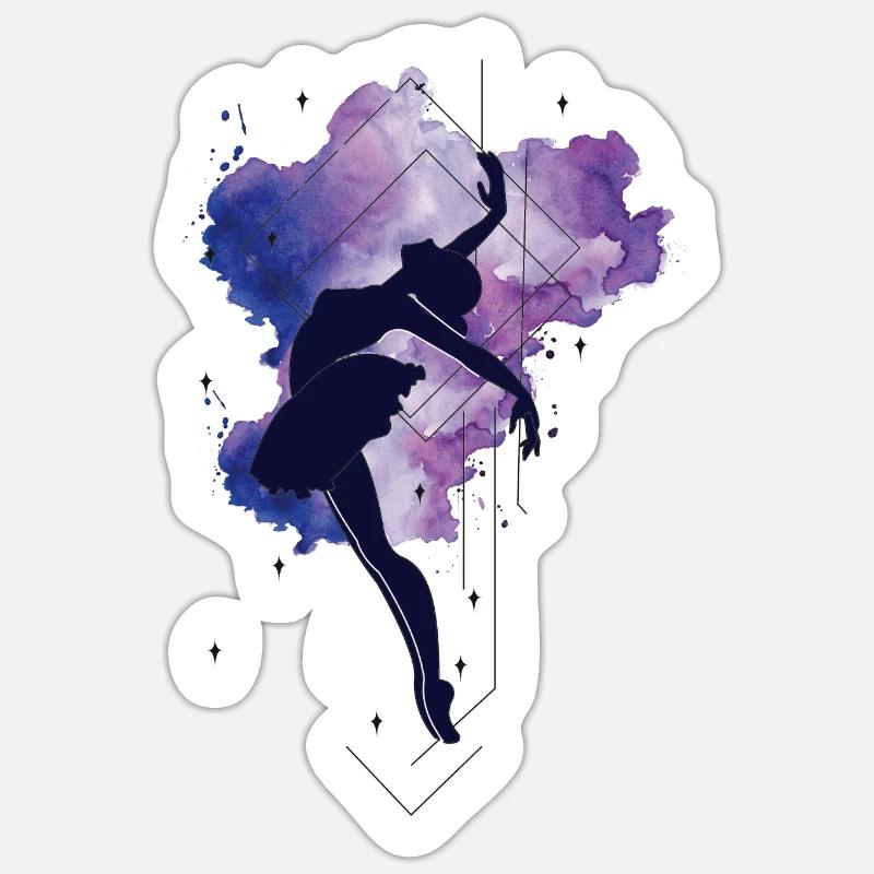 Ballet Danseuse Danse Ballerine - Sticker taille S (10 x 10 cm) - blanc mat