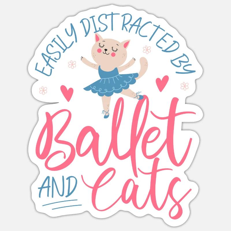 Ballet Danseuse Danse Ballerine - Sticker taille S (10 x 10 cm) - blanc mat