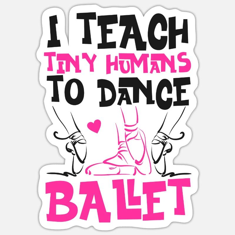 Ballet Danseuse Danse Ballerine - Sticker taille S (10 x 10 cm) - blanc mat