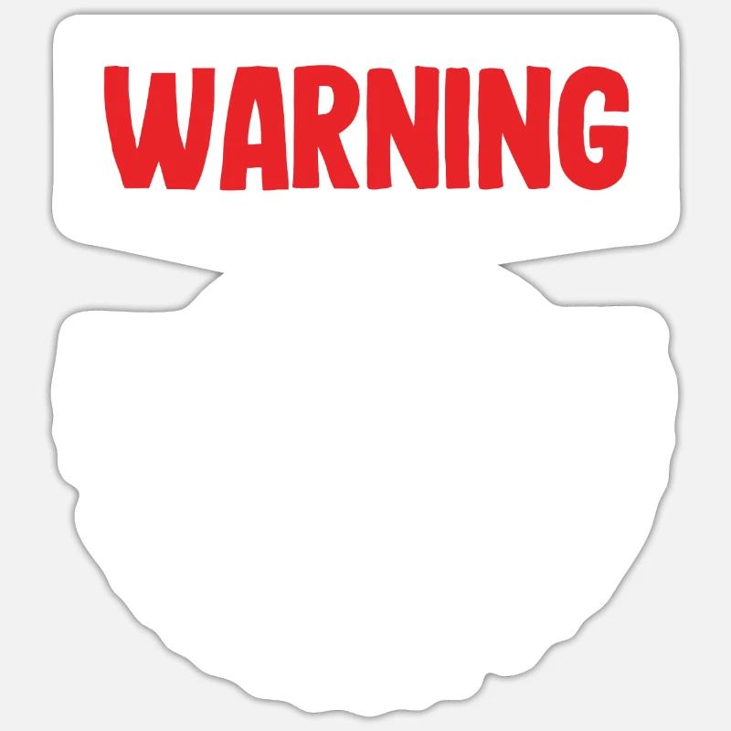 Warning: May Cause Booty Overload - Sticker size S (10 x 10 cm) - white matte