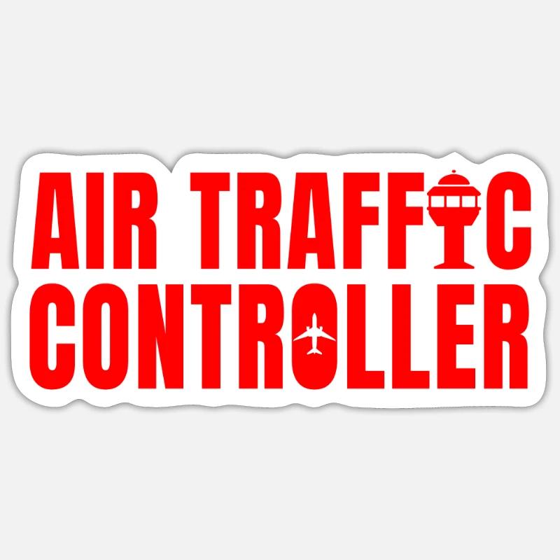 Air traffic controller Sticker size S (10 x 10 cm)