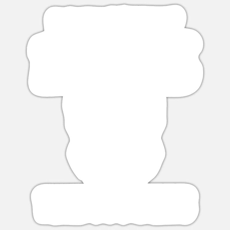Bouvier australien - Sticker taille S (10 x 10 cm) - blanc mat