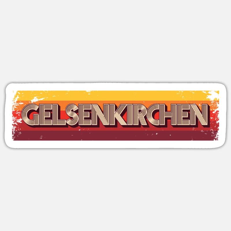 Gelsenkirchenerin Gelsenkirchener Gelsenkirchen - Sticker Größe S (10 x 10 cm) - Mattweiß