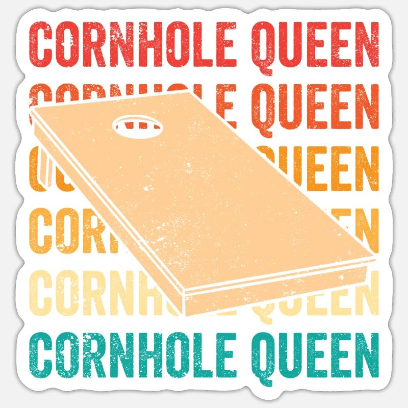 Cornhole Corn Hole Retro Sticker taille S (10 x 10 cm)