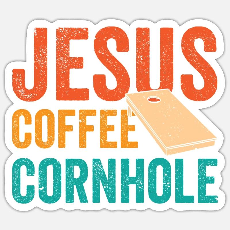 Cornhole Corn Hole Retro Sticker taille S (10 x 10 cm)