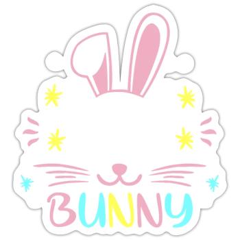 I'm The ESL Teacher Bunny Easter Day Rabbit Family - Sticker size S (10 x 10 cm) - white matte - Front