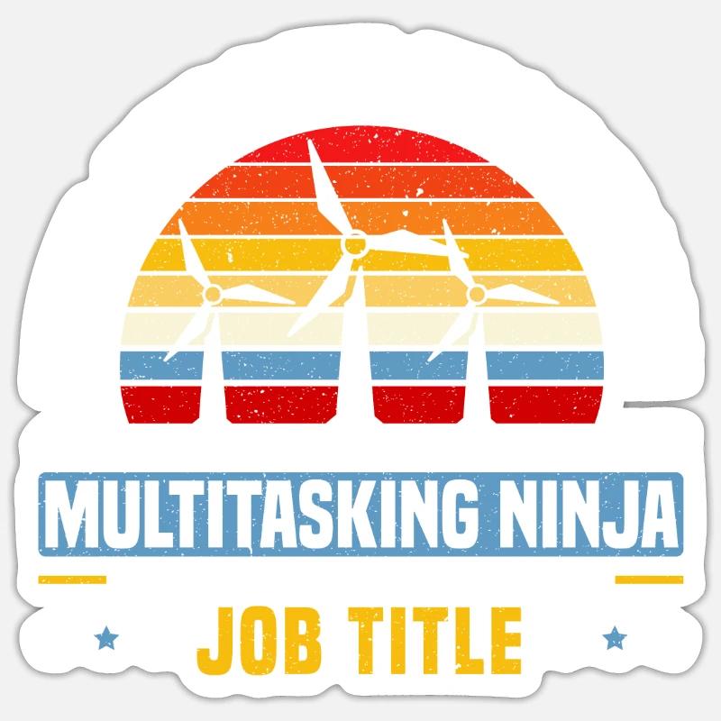 Énergie éolienne renouvelable Windtech Windmill Enthusiast Sticker taille S (10 x 10 cm)