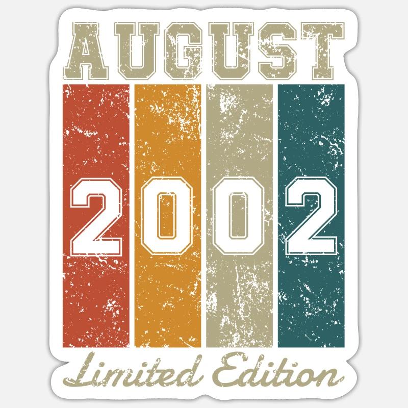 Date de naissance : Août 2002 - Limited Edition Retro Sticker taille S (10 x 10 cm)