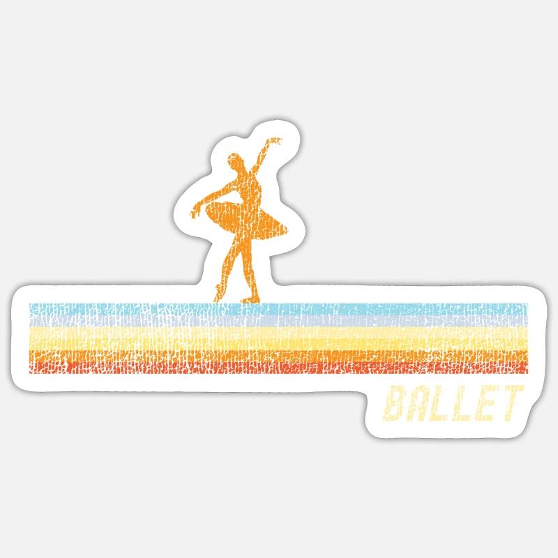 Ballet Danseuse Danse Ballerine - Sticker taille S (10 x 10 cm) - blanc mat