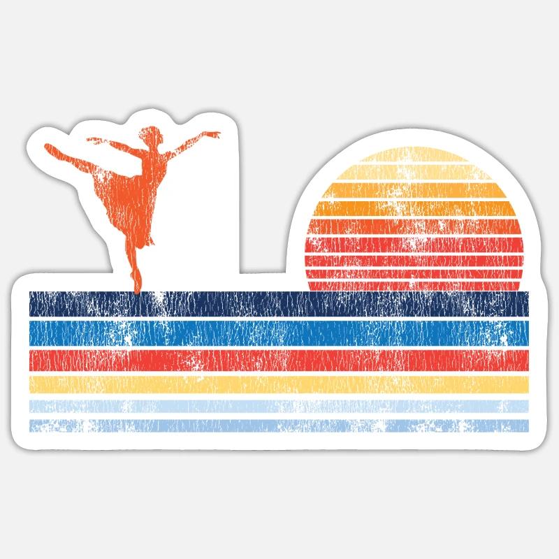 Ballet Danseuse Danse Ballerine - Sticker taille S (10 x 10 cm) - blanc mat