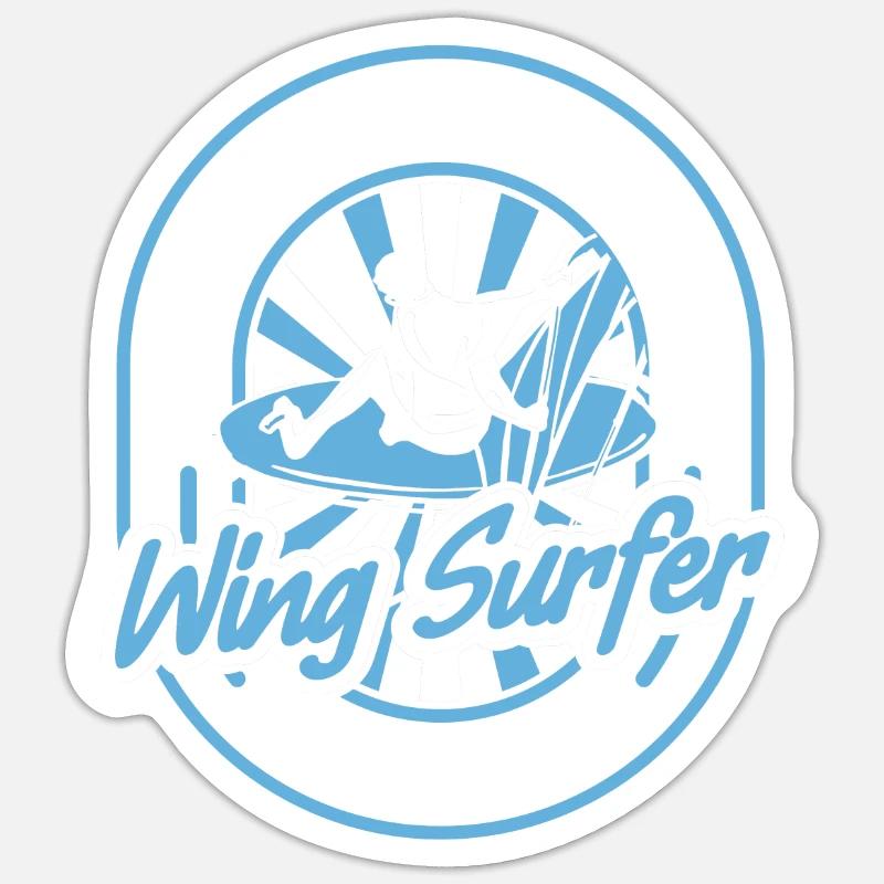 Wing Surf Wing Foil Best - Sticker taille S (10 x 10 cm) - blanc mat