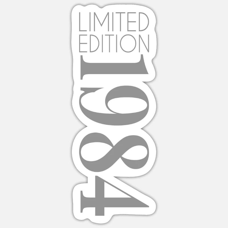 Édition limitée 1984 - Sticker taille S (10 x 10 cm) - blanc mat