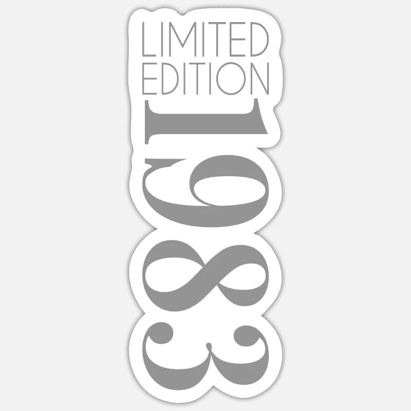 Édition limitée 1983 - Sticker taille S (10 x 10 cm) - blanc mat