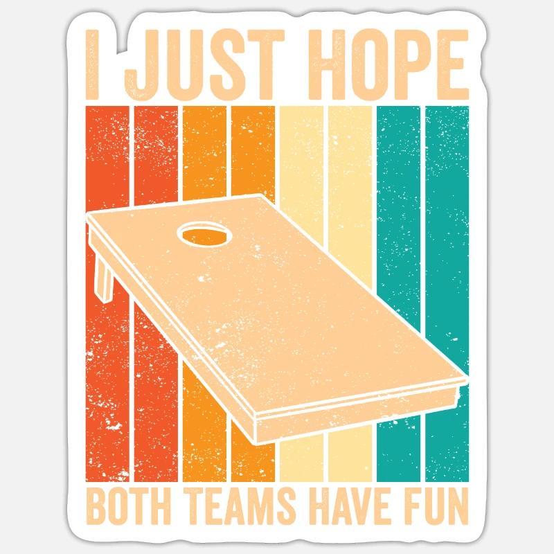 Cornhole Corn Hole Retro Sticker taille S (10 x 10 cm)