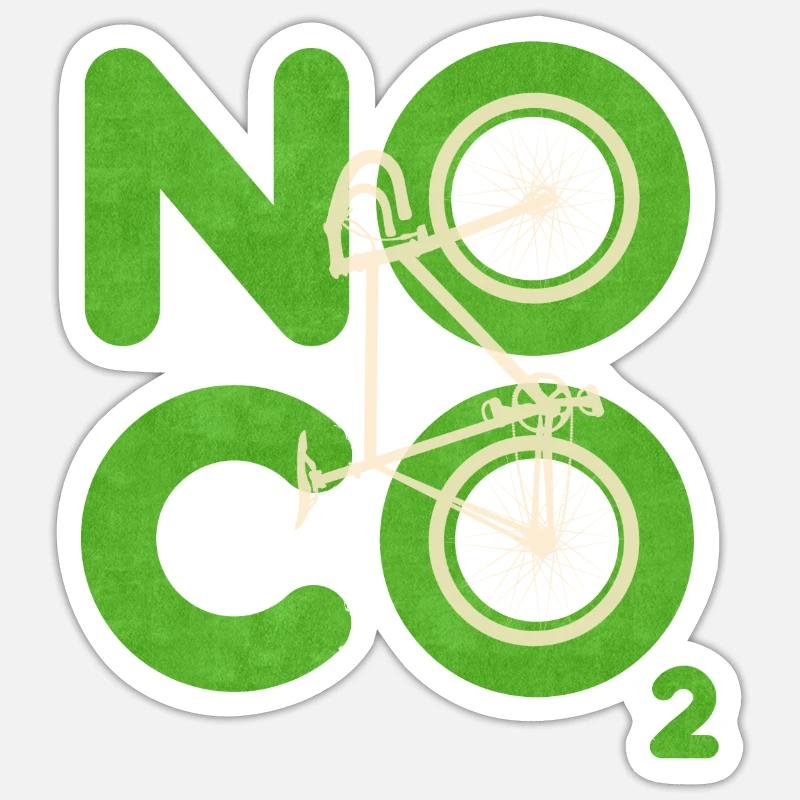 Pas de CO2 - Sticker taille S (10 x 10 cm) - blanc mat
