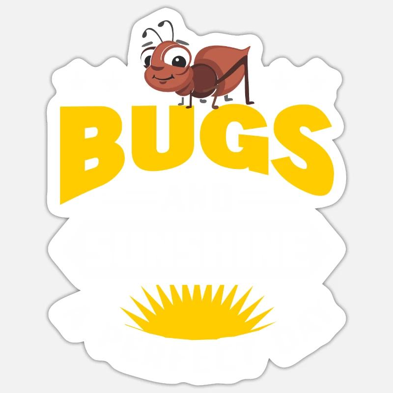 Insects - Sticker size S (10 x 10 cm) - white matte