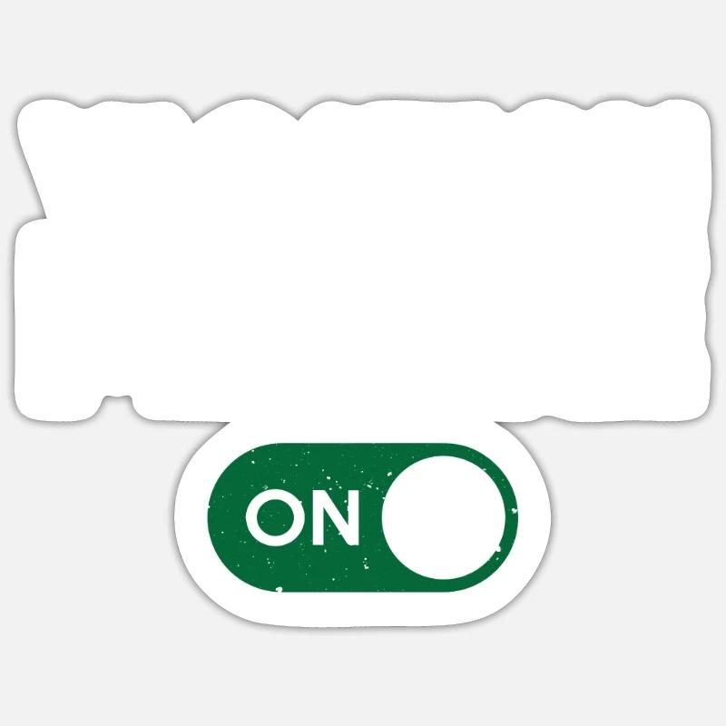 Mode vacances amusant activé - Sticker taille S (10 x 10 cm) - blanc mat