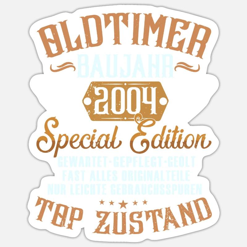 19. GEBURTSTAG OLDTIMER 2004 Sticker Größe S (10 x 10 cm)