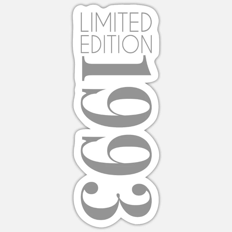 Édition limitée 1993 - Sticker taille S (10 x 10 cm) - blanc mat