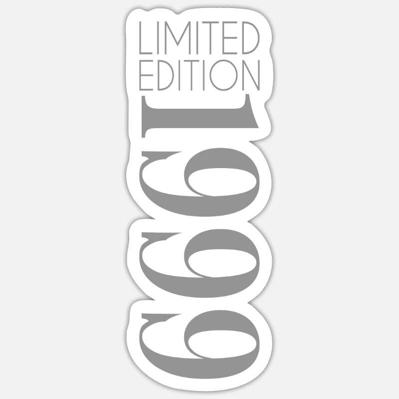 Édition limitée 1999 - Sticker taille S (10 x 10 cm) - blanc mat