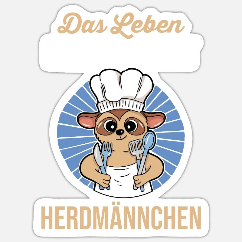 Erdmännchen Herdmännchen - Sticker Größe S (10 x 10 cm) - Mattweiß