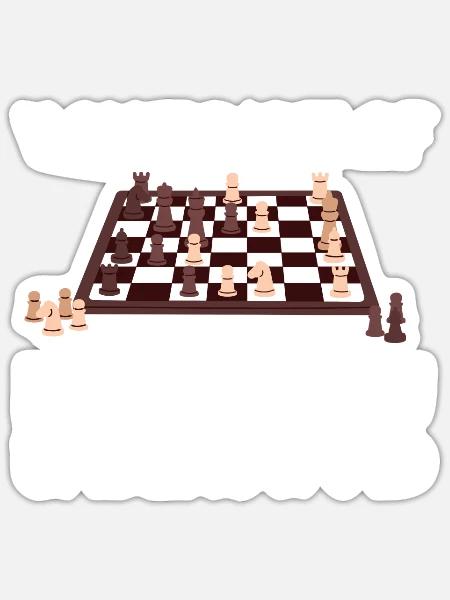 Chess Master Chess Club & 3 Way Chess Game - Sticker Größe S (10 x 10 cm) - Mattweiß
