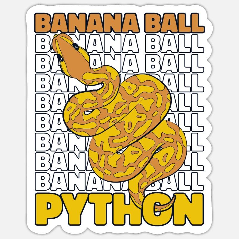 Banana Ball Python Snake Python Banana Ball Sticker size S (10 x 10 cm)