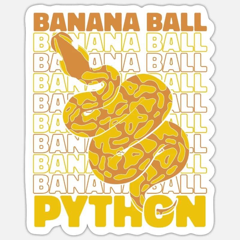 Banana Ball Python Snake Python Banana Ball Sticker size S (10 x 10 cm)