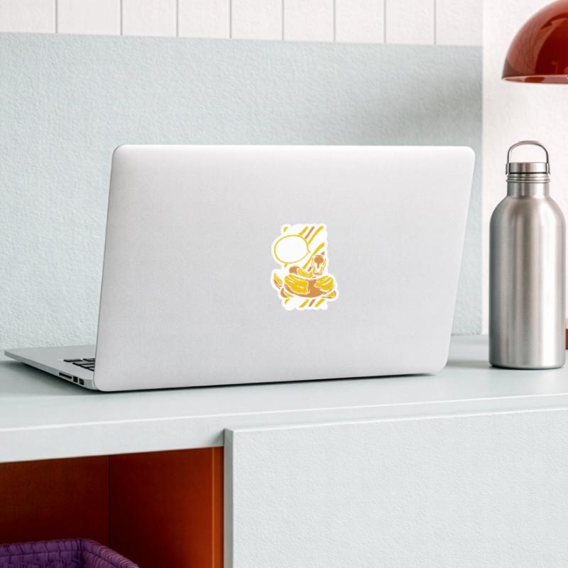 Je serrerais cette boule de banane de serpent python Sticker taille S (10 x 10 cm)