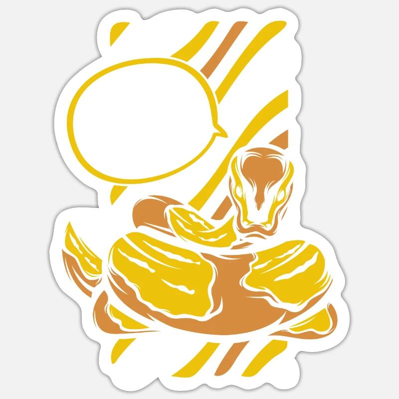 Je serrerais cette boule de banane de serpent python Sticker taille S (10 x 10 cm)