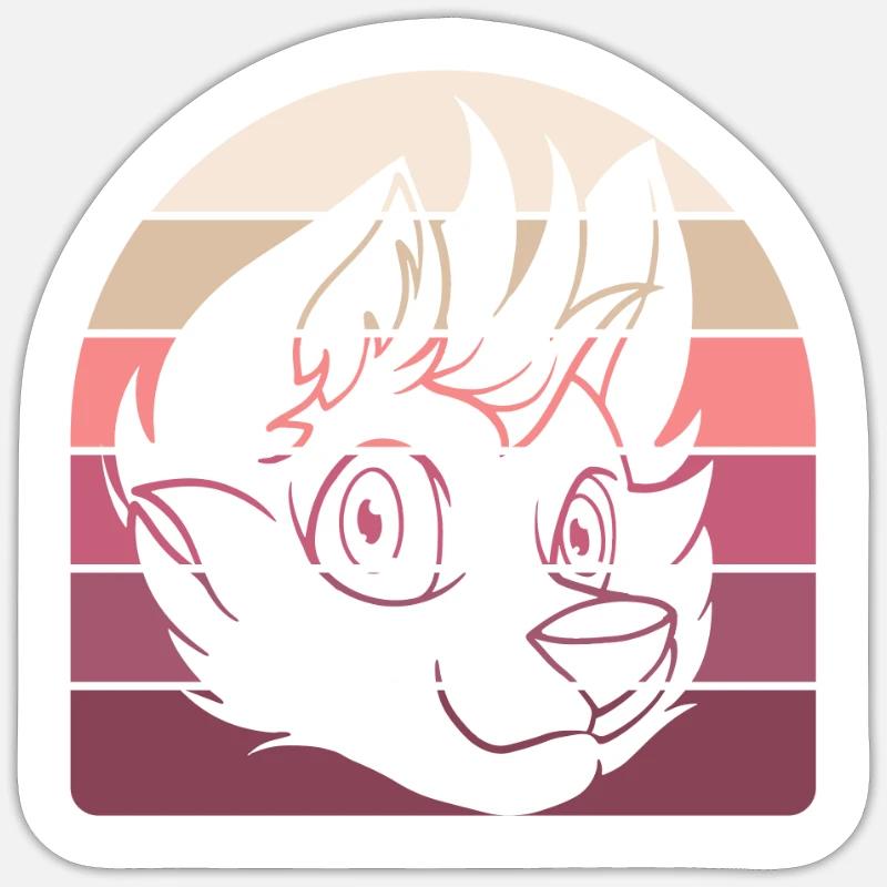 Furry Fandom Fursuits Cool - Sticker size S (10 x 10 cm) - white matte