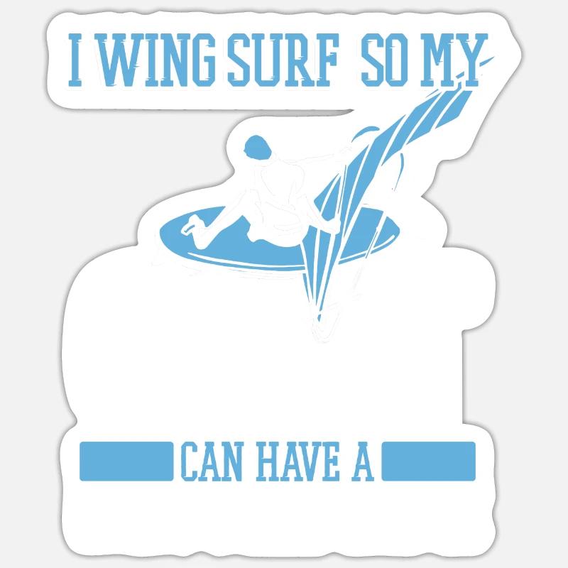 Wing Surf Wing Foil Cat - Sticker size S (10 x 10 cm) - white matte