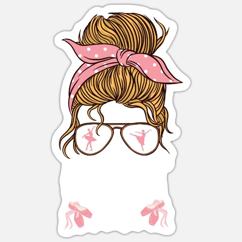 Ballet Danseuse Danse Ballerine - Sticker taille S (10 x 10 cm) - blanc mat
