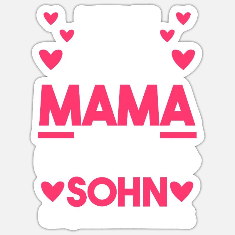 Muttertag Mutter Sohn Mama Sticker Größe S (10 x 10 cm)