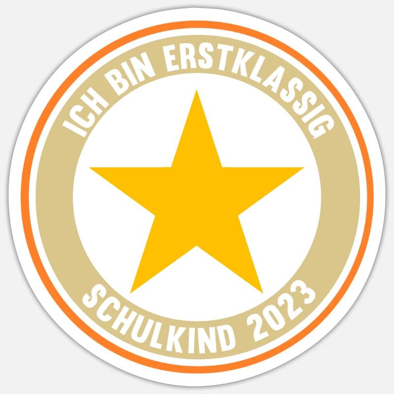 Schulkind 2023 Schulbeginn Einschulung Sticker Größe S (10 x 10 cm)