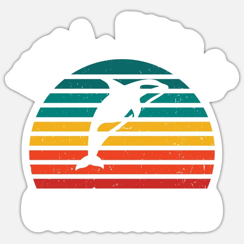 Orca Wal Geschenke Sticker Größe S (10 x 10 cm)