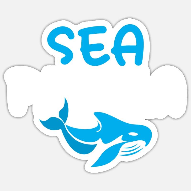 Orca Wal Geschenke Sticker Größe S (10 x 10 cm)