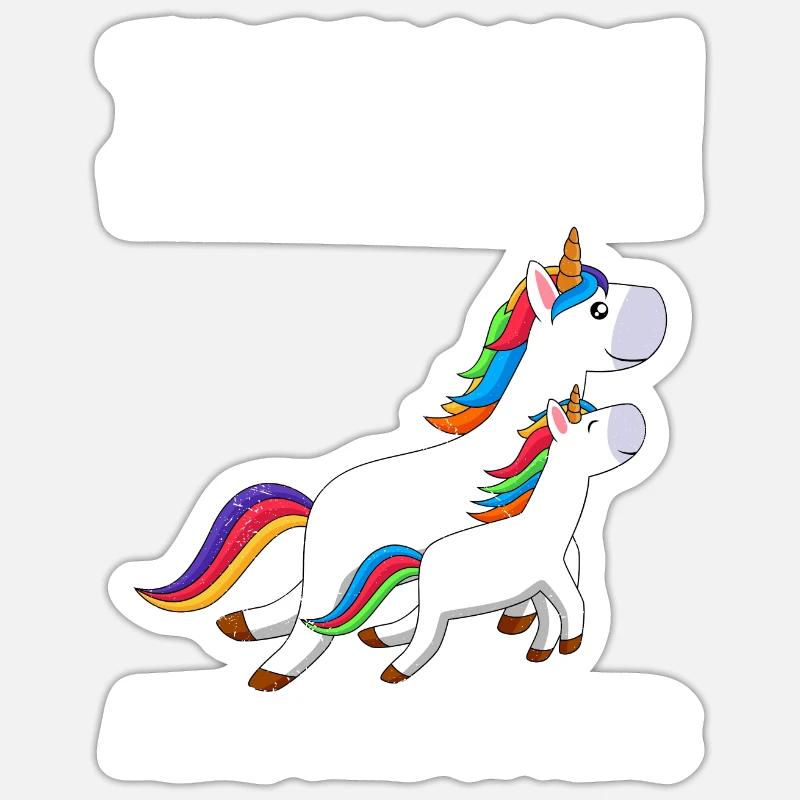 Einhorn cool Muttertag Tanten Einhörner Sticker Größe S (10 x 10 cm)