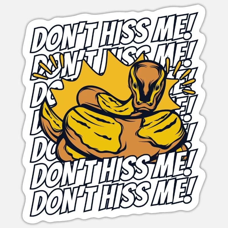 Don't Hiss Her Schuppenkriechtiere Python Banana Sticker size S (10 x 10 cm)