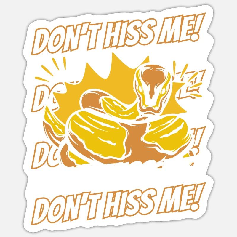Don't Hiss Her Schuppenkriechtiere Python Banana Sticker size S (10 x 10 cm)