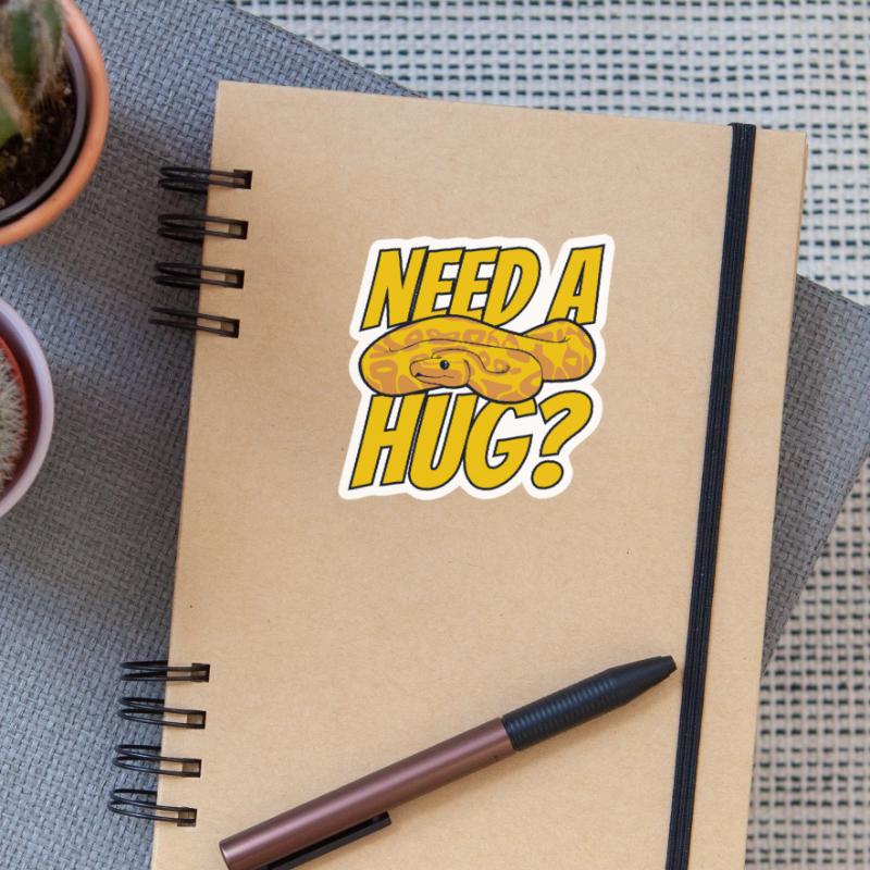 Need A Hug Python Snake Python Breeder Banana Sticker size S (10 x 10 cm)