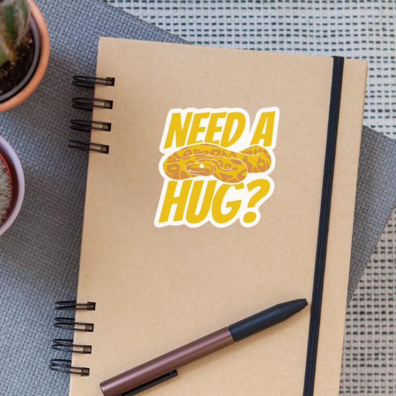 Need A Hug Python Snake Python Breeder Banana Sticker size S (10 x 10 cm)