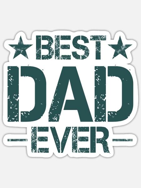 Bester Vater - Sticker Größe S (10 x 10 cm) - Mattweiß