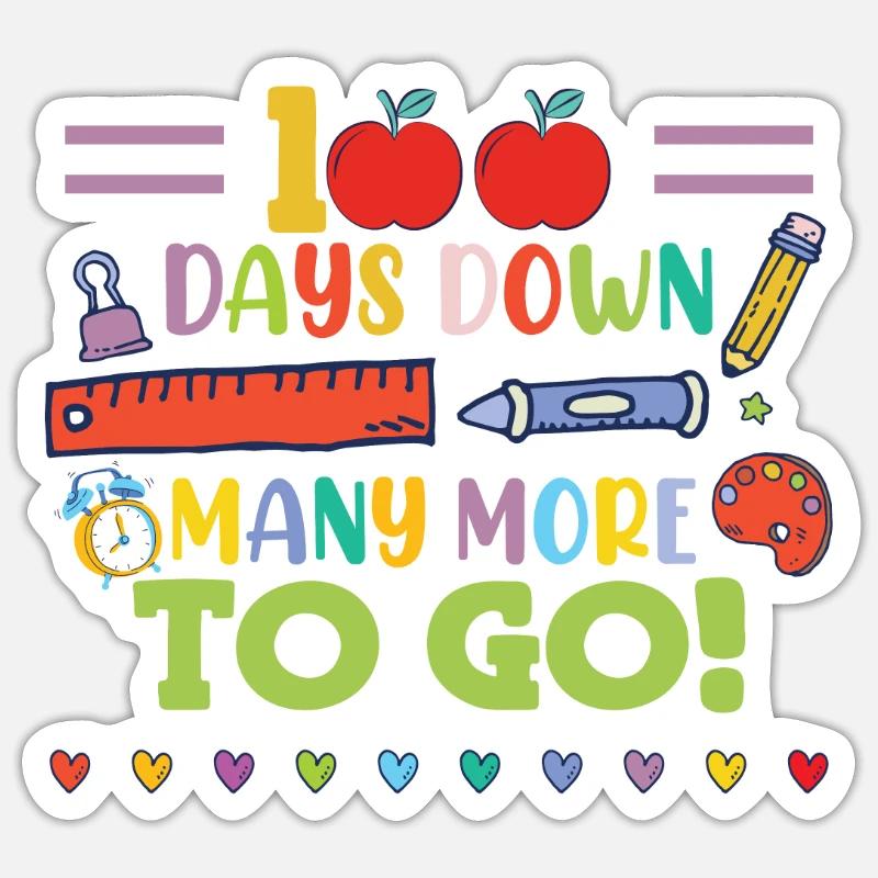 Plus que 100 jours - Sticker taille S (10 x 10 cm) - blanc mat