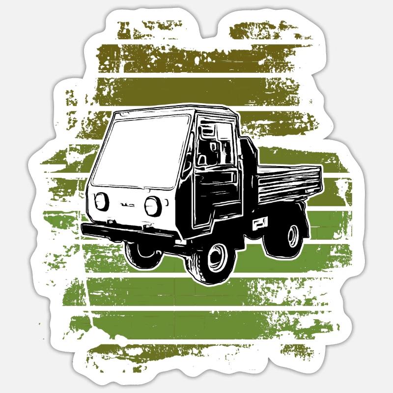 Multicar M25 Multicar Neu Multricar Lastkraftwagen - Sticker Größe S (10 x 10 cm) - Mattweiß