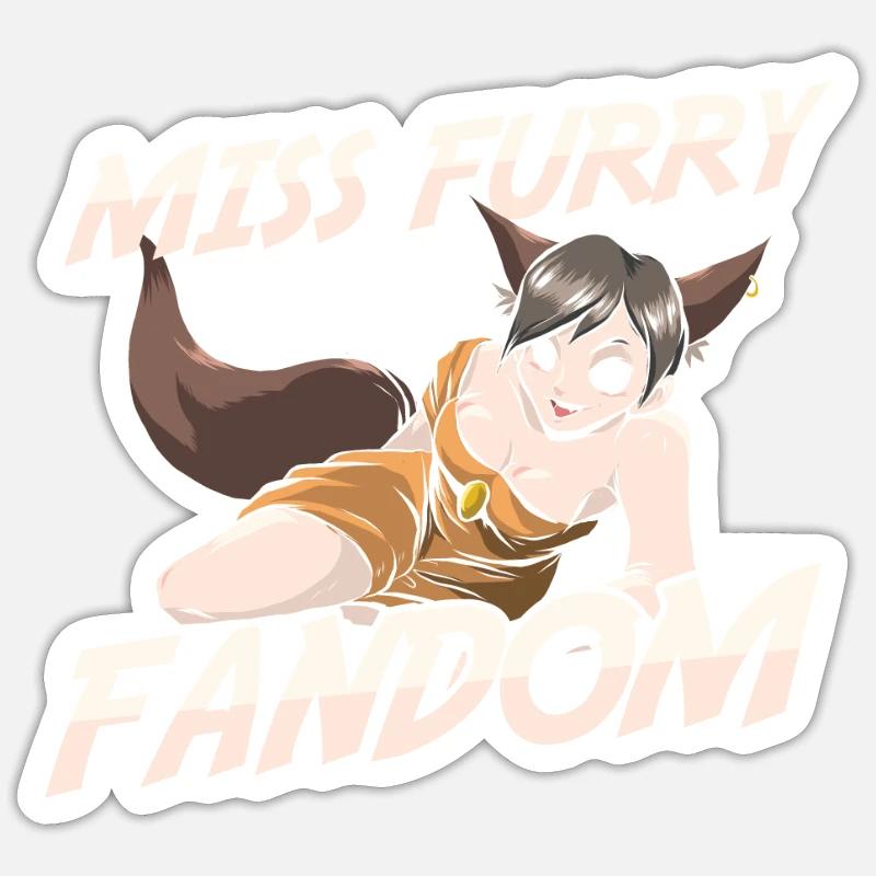 Furry Fandom Fursuits manquant - Sticker taille S (10 x 10 cm) - blanc mat